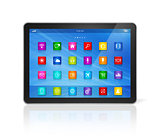 Digital Tablet Computer - apps icons interface
