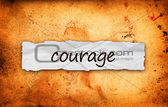 Courage title on piece of paper