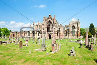 ruins of Melrose Abbey, Scottish Borders, Scotland