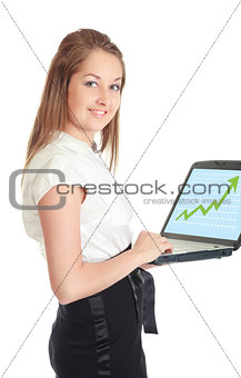 Business Woman With Laptop