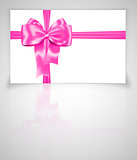 Gift card with pink ribbon