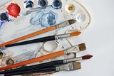 Artistic brushes and colors