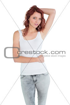 Portrait of a smiling casual young woman