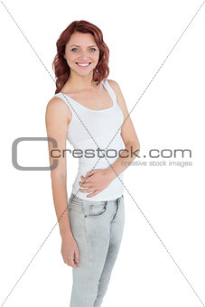 Portrait of a smiling casual young woman