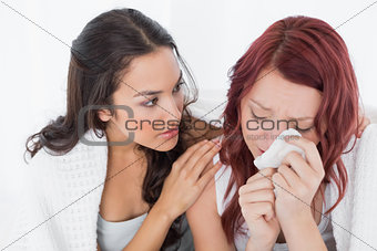 Young woman consoling a crying female friend
