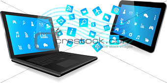 Laptop and tablet with Application