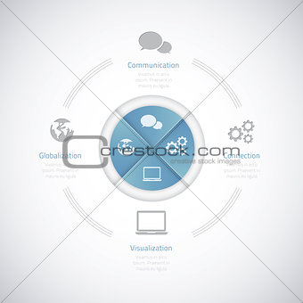 Modern business vector illustration infographic option elements eps10