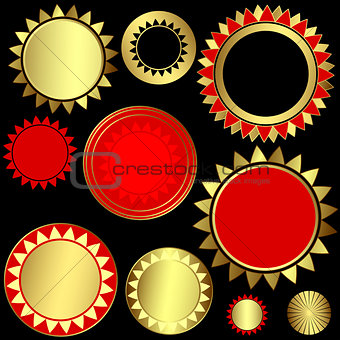 Set of patterned circular patterns