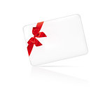 Card with red bow