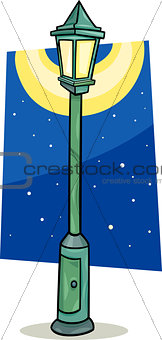 streetlight lantern cartoon illustration
