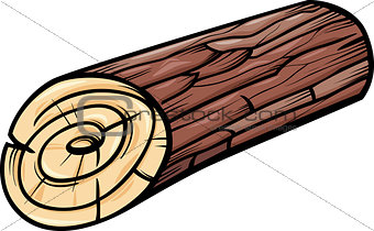wooden log or stump cartoon clip art