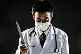 Doctor Serial Killer psychosis hold knife