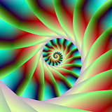 Green Red and Blue Spiral Steps
