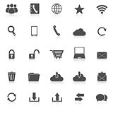 Communication icons with reflect on white background