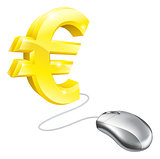 Computer mouse Euro concept