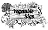 Vegetable produce sign