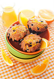 Fresh orange muffins