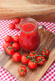Tomato juice in glass jug