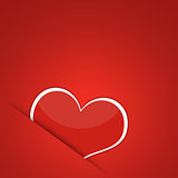 Red heart. Abstract background