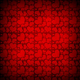 Abstract background of red hearts