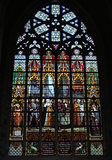 Stained glass window in Brussels's Cathedral