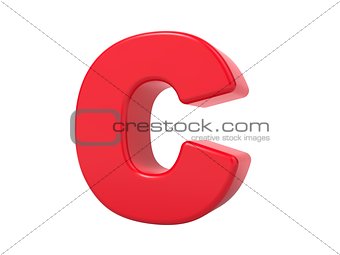 Red 3D Letter C.