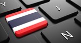 Thailand - Flag on Button of Black Keyboard.