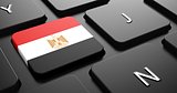 Egypt - Flag on Button of Black Keyboard.