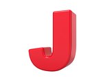 Red 3D Letter J
