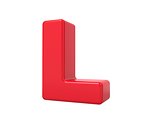 Red 3D Letter L