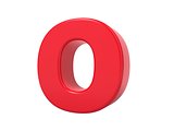 Red 3D Letter O.