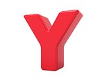 Red 3D Letter Y.