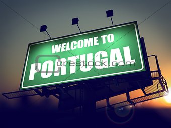 Welcome to Portugal Billboard at Sunrise.