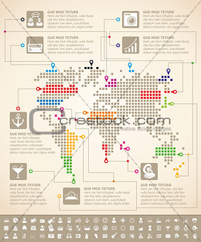 Infographics With Earth Map