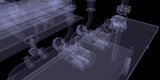 Industrial equipment. X-Ray render