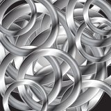 Abstract metallic circles vector design