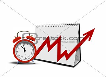 Chart on Desktop Calender and Alarm Clock