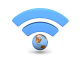 Blue WiFi symbol