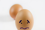 eggs with sad face