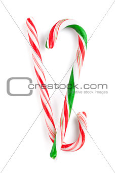 Traditional christmas candy canes