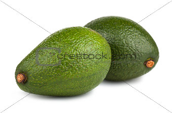 Two green avocado