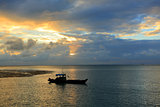 the sunset of bintan island