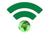Green WiFi symbol