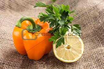 Orange sweet pepper 