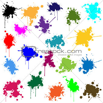 Set of ink in different colors