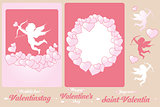 Set of cards for Valentines Day