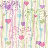 Seamless valentine pastel grunge pattern