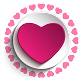 Valentine Day Love Heart Pink Background
