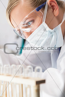 Female Scientific Researcher In Laboratory
