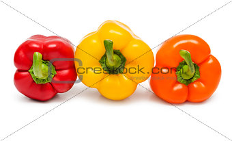 Red orange and yellow peppers